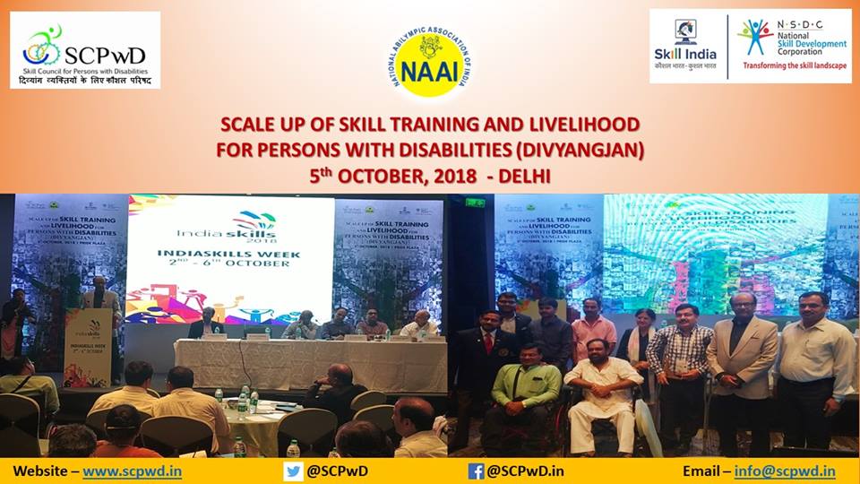 Seminar on Scale up of Skill Training and Livelihood for PwDs in Delhi - Oct'18
